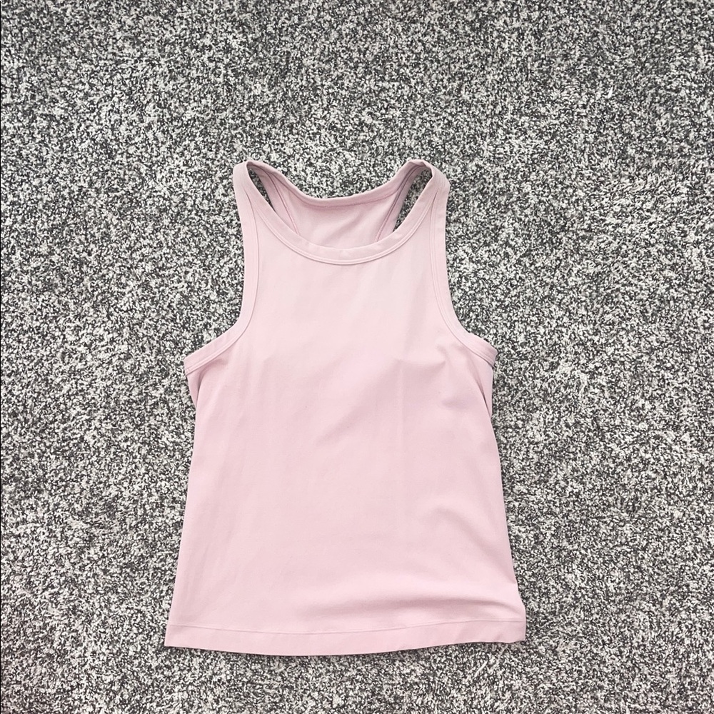 Lululemon baby pink align high neck tank top
